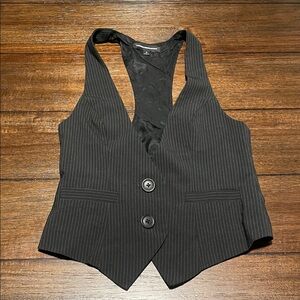 Express Black Striped Vest Top